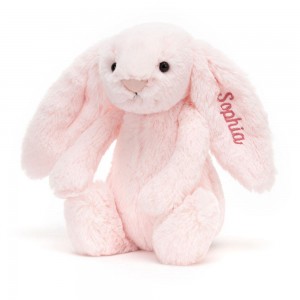 Conejo Jellycat Personalised Bashful Bunny Medium 31cm x 12cm x 9cm Rosas Costa Rica | 17483-PMRG