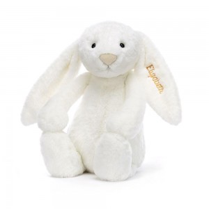 Conejo Jellycat Personalised Bashful Luxe Bunny Luna Huge 31cm x 12cm x 9cm Blancas Costa Rica | 93710-OGCQ