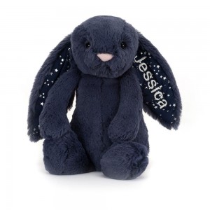 Conejo Jellycat Personalised Bashful Stardust Bunny Medium 31cm x 12cm x 9cm Azules Costa Rica | 31908-AOXY
