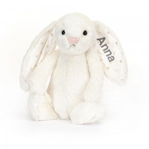 Conejo Jellycat Personalised Bashful Twinkle Bunny Medium 31cm x 12cm x 9cm Blancas Costa Rica | 81495-KTQM
