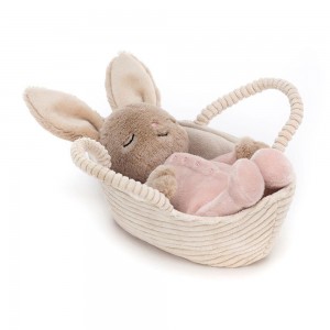Conejo Jellycat Rock-a-Bye Bunny 12cm x 9cm x 20cm Beige Costa Rica | 47390-ALCQ
