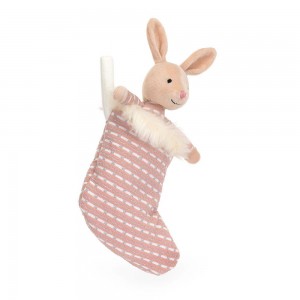 Conejo Jellycat Shimmer Stocking Bunny 20cm x 9cm x 2cm Beige Costa Rica | 26519-YEUA