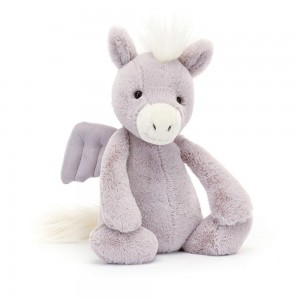 Criaturas Míticas Jellycat Bashful Pegasus 31cm x 12cm x 9cm Moradas Costa Rica | 69701-LNPO