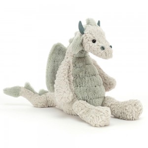 Criaturas Míticas Jellycat Lallagie Dragon 35cm x 13cm x 13cm Verde Costa Rica | 40387-QCHO