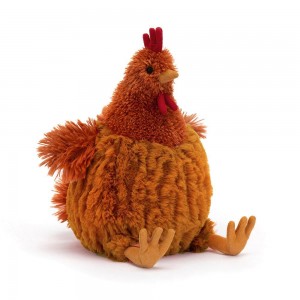 Farmyard Jellycat Cecile Chicken 23cm x 10cm x 13cm Marrones Costa Rica | 12695-MVRB