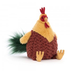 Farmyard Jellycat Cluny Cockerel 26cm x 12cm x 15cm Marrones Costa Rica | 15749-UYJN
