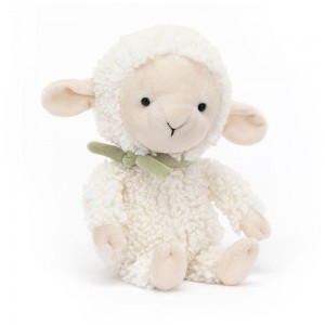Farmyard Jellycat Fuzzkin Lamb 25cm x 9cm x 5cm Blancas Costa Rica | 23086-PFBG