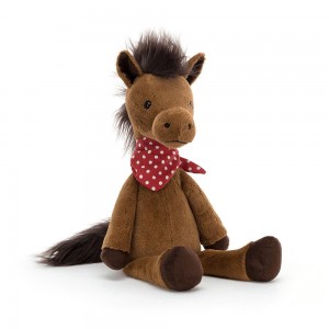 Farmyard Jellycat Orson Horse 15in x 4.3in x 3.9in Marrones Costa Rica | 05821-WZFB