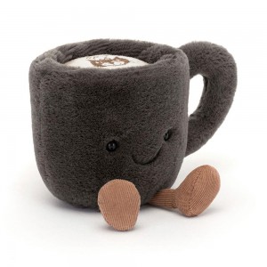 Foodies Jellycat Amuseables Coffee Cup 14cm x 10cm x 9cm Negras Costa Rica | 86921-PYNZ