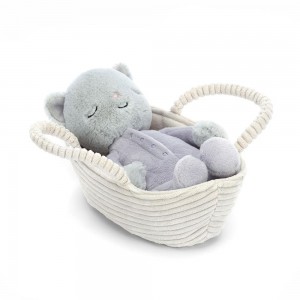 Gatos Y Gatitos Jellycat Rock-a-Bye Kitten 4.7in x 3.5in x 7.9in Gris Costa Rica | 93016-OEKR