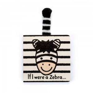 If I Were Books Jellycat If I were a Zebra Board Book 15cm x 15cm x 2cm Blancas Costa Rica | 51907-HOMN