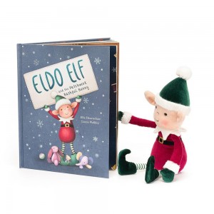 Juegos De Libros Y Juguetes Jellycat Eldo Elf and the Patchwork Bashful Bunny Book and Eldo Elf Rojas Costa Rica | 59308-QEKV