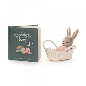 Juegos De Libros Y Juguetes Jellycat Goodnight Bunny Book and Rock-A-Bye Bunny Azules Costa Rica | 27610-BUFR