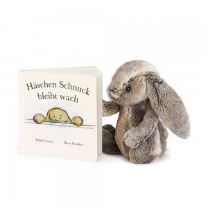 Juegos De Libros Y Juguetes Jellycat Haschen Schnuck Bleibt Wach Buch & Bashful Cottontail Bunny Medium Marrones Costa Rica | 64958-QPEG