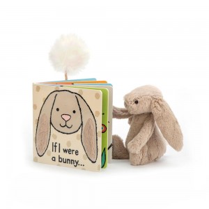 Juegos De Libros Y Juguetes Jellycat If I Were A Bunny Book and Bashful Bunny Small Beige Costa Rica | 64851-TGSK
