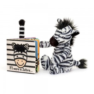 Juegos De Libros Y Juguetes Jellycat If I Were A Zebra Board Book and Bashful Zebra Medium Blancas Costa Rica | 78321-ESAB