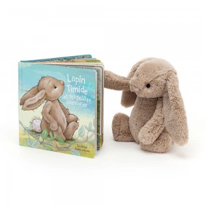 Juegos De Libros Y Juguetes Jellycat Lapin Timide Et Ses Petites Aventures and Bashful Bunny Medium Beige Costa Rica | 09385-WYSF
