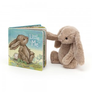Juegos De Libros Y Juguetes Jellycat Little Me Book and Bashful Bunny Medium Beige Costa Rica | 25309-LUEG