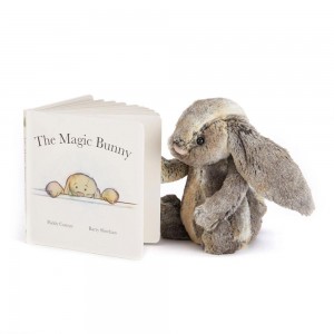 Juegos De Libros Y Juguetes Jellycat The Magic Bunny Book and Bashful Cottontail Bunny Medium Marrones Costa Rica | 45387-UYQP