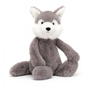 Juguetes Blandos Jellycat Bashful Wolf 31cm x 12cm x 9cm Gris Costa Rica | 03957-MSQW