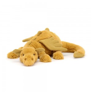 Juguetes Blandos Jellycat Golden Dragon 12cm x 14cm x 50cm Amarillo Costa Rica | 97420-PEZN