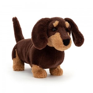 Juguetes Blandos Jellycat Otto Sausage Dog 19cm x 9cm x 29cm Marrones Costa Rica | 35908-IPTX