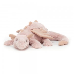 Juguetes Blandos Jellycat Rose Dragon 12cm x 14cm x 50cm Rosas Costa Rica | 59217-PWRS