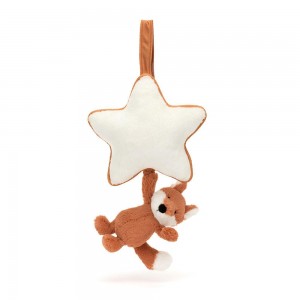 Juguetes Del Bebé Jellycat Bashful Fox Cub Musical Pull 30cm x 20cm x 6cm Naranjas Costa Rica | 25406-RBXL