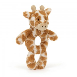 Juguetes Del Bebé Jellycat Bashful Giraffe Ring Rattle 18cm x 8cm x 2cm Naranjas Costa Rica | 49185-AQUG