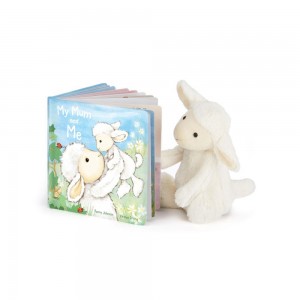 Juguetes Del Bebé Jellycat My Mum and Me Book and Bashful Lamb Medium Blancas Costa Rica | 57602-IYWZ