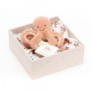 Juguetes Del Bebé Jellycat Odell Octopus Gift Set 18cm x 18cm x 8cm Naranjas Costa Rica | 59148-LAUD