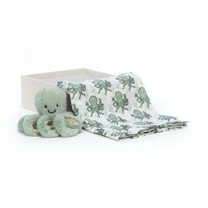 Juguetes Del Bebé Jellycat Odyssey Octopus Gift Set 18cm x 18cm x 8cm Verde Costa Rica | 98075-BDXR
