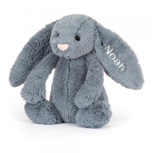 Juguetes Del Bebé Jellycat Personalised Bashful Dusky Bunny Medium 31cm x 12cm x 9cm Azules Costa Rica | 64015-CODG
