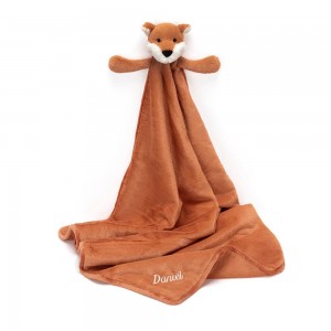 Juguetes Del Bebé Jellycat Personalised Bashful Fox Cub Blankie 56cm x 70cm x 9cm Naranjas Costa Rica | 18063-HXRJ