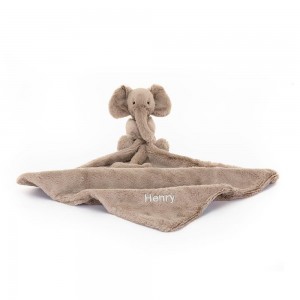 Juguetes Del Bebé Jellycat Personalised Smudge Elephant Soother 15cm x 34cm x 34cm Gris Costa Rica | 42687-WVCM