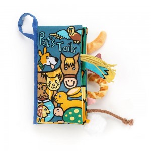 Juguetes Del Bebé Jellycat Pet Tails Book 15cm x 34cm x 34cm Azules Costa Rica | 75034-NRXT