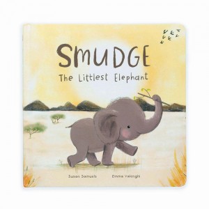 Juguetes Del Bebé Jellycat Smudge the Littlest Elephant Book 23cm x 23cm x 2cm Gris Costa Rica | 08243-QNSC
