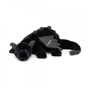 Juguetes Grandes Jellycat Personalised Onyx Dragon Huge 19cm x 20cm x 66cm Negras Costa Rica | 80425-ZBYF