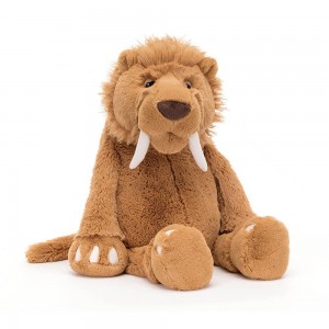 Juguetes Grandes Jellycat Stellan Sabre Tooth Tiger 49cm x 17cm x 16cm Marrones Costa Rica | 06342-PHRZ