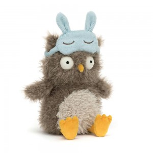 Mascota Jellycat Audrey Hootsoftly 24cm x 12cm x 12cm Beige Costa Rica | 07392-RJZL