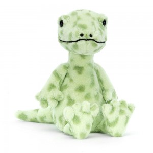 Mascota Jellycat Gunner Gecko 25cm x 10cm x 24cm Verde Costa Rica | 32095-XEKD