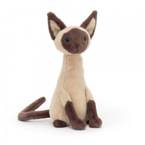 Mascota Jellycat Iris Siamese Cat 27cm x 12cm x 13cm Marrones Costa Rica | 15039-RTXE