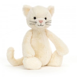 Mascotas Jellycat Bashful Cream Kitten 31cm x 12cm x 9cm Blancas Costa Rica | 19874-HDKZ