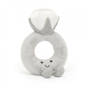 Objetos Jellycat Amuseables Diamond Ring 20cm x 12cm x 5cm Gris Costa Rica | 73649-VOCP