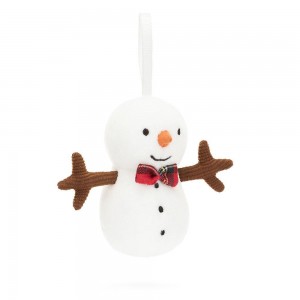 Objetos Jellycat Amuseables Festive Folly Snowman 15cm x 6cm x 5cm Blancas Costa Rica | 16089-TELD