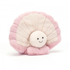 Océano Jellycat Clemmie Clam 16cm x 19cm x 9cm Rosas Costa Rica | 24096-XRON