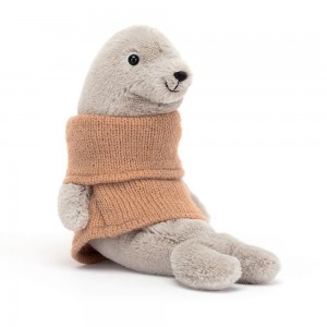 Océano Jellycat Cozy Crew Seal 14cm x 5cm x 13cm Beige Costa Rica | 15632-RYPS