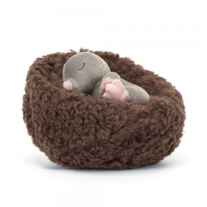 Peluche De Fauna Del Bosque Jellycat Hibernating Mole 9cm x 13cm x 13cm Gris Costa Rica | 15302-LGKT