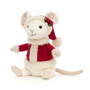 Peluche De Fauna Del Bosque Jellycat Merry Mouse 18cm x 9cm x 9cm Blancas Costa Rica | 23149-XTSF