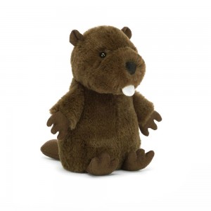 Peluche De Fauna Del Bosque Jellycat Nippit Beaver 14cm x 7cm x 6cm Marrones Costa Rica | 96804-QEJY